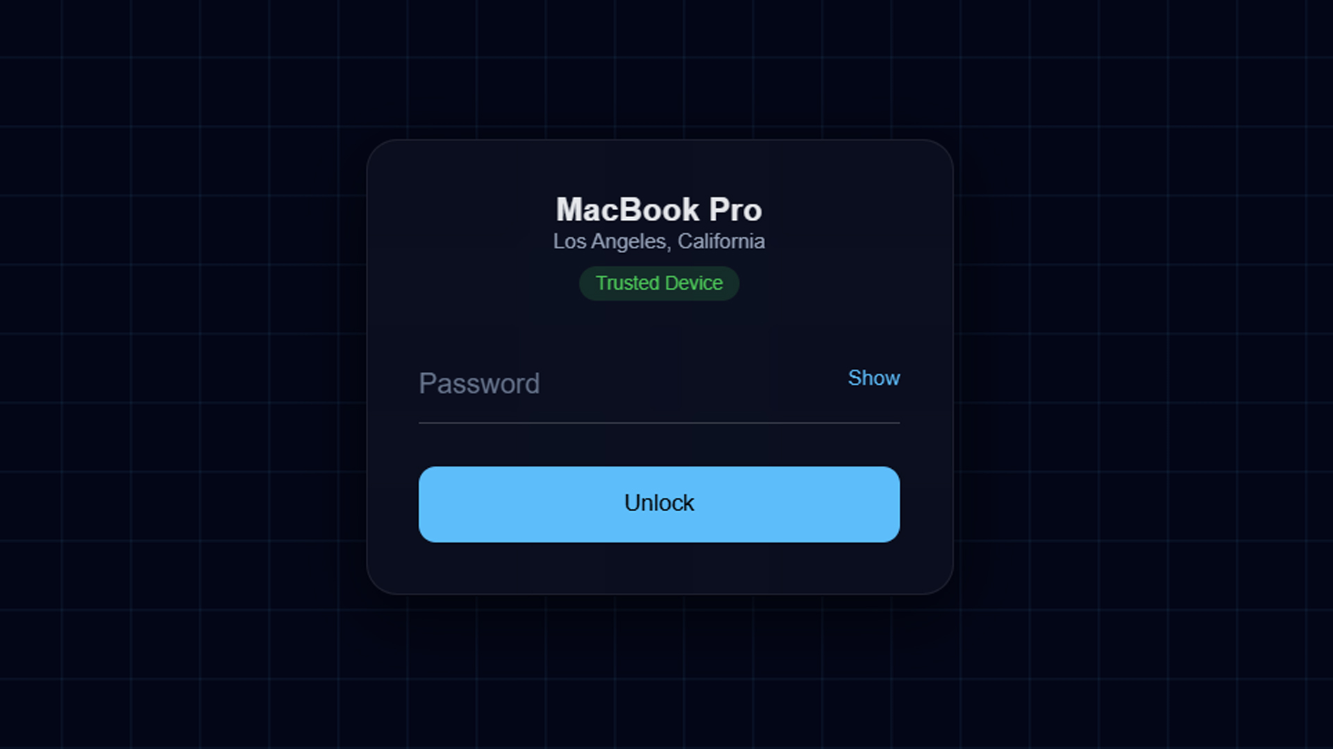 Device Trust Login Form