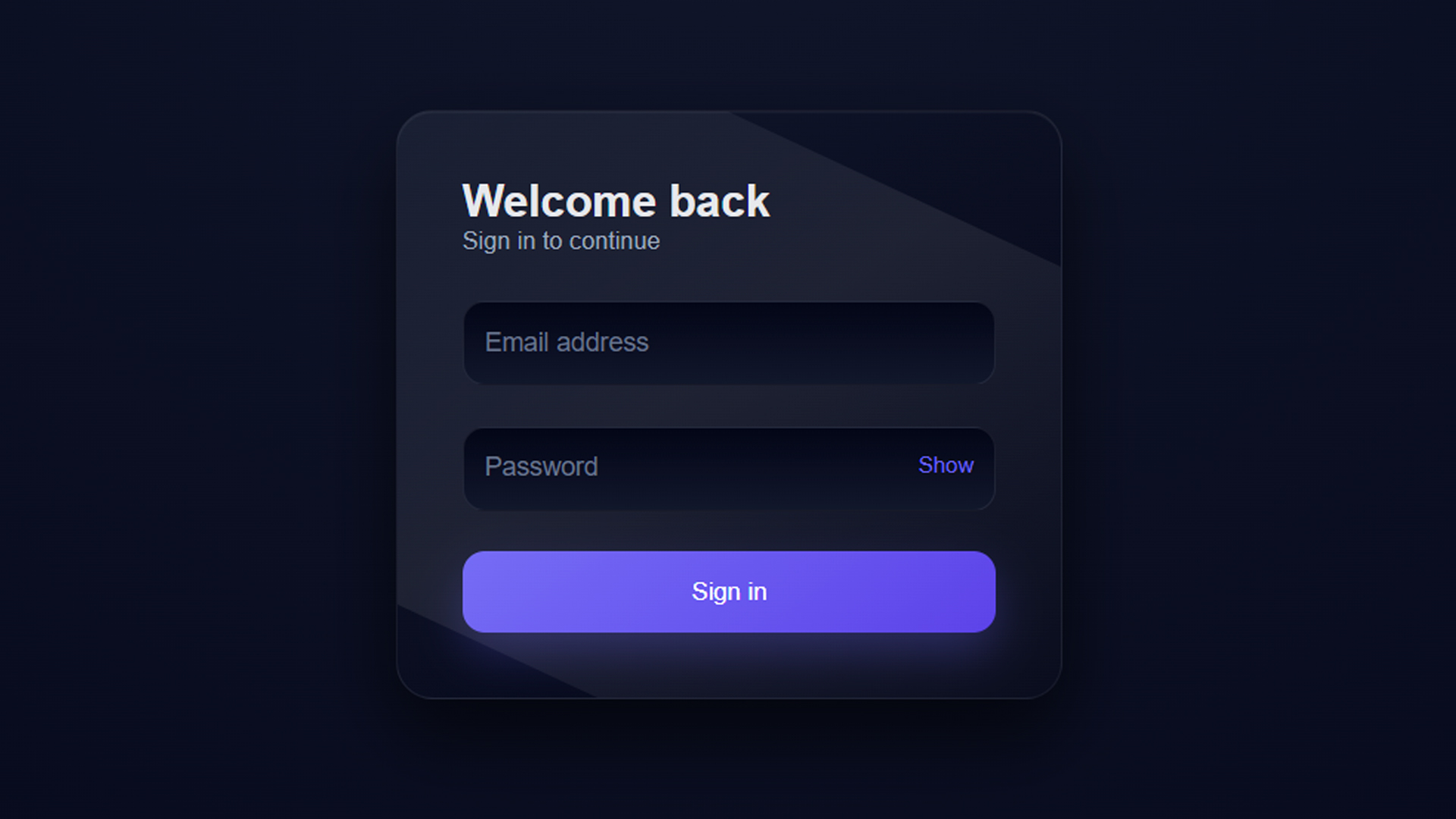 Floating Label Login Form
