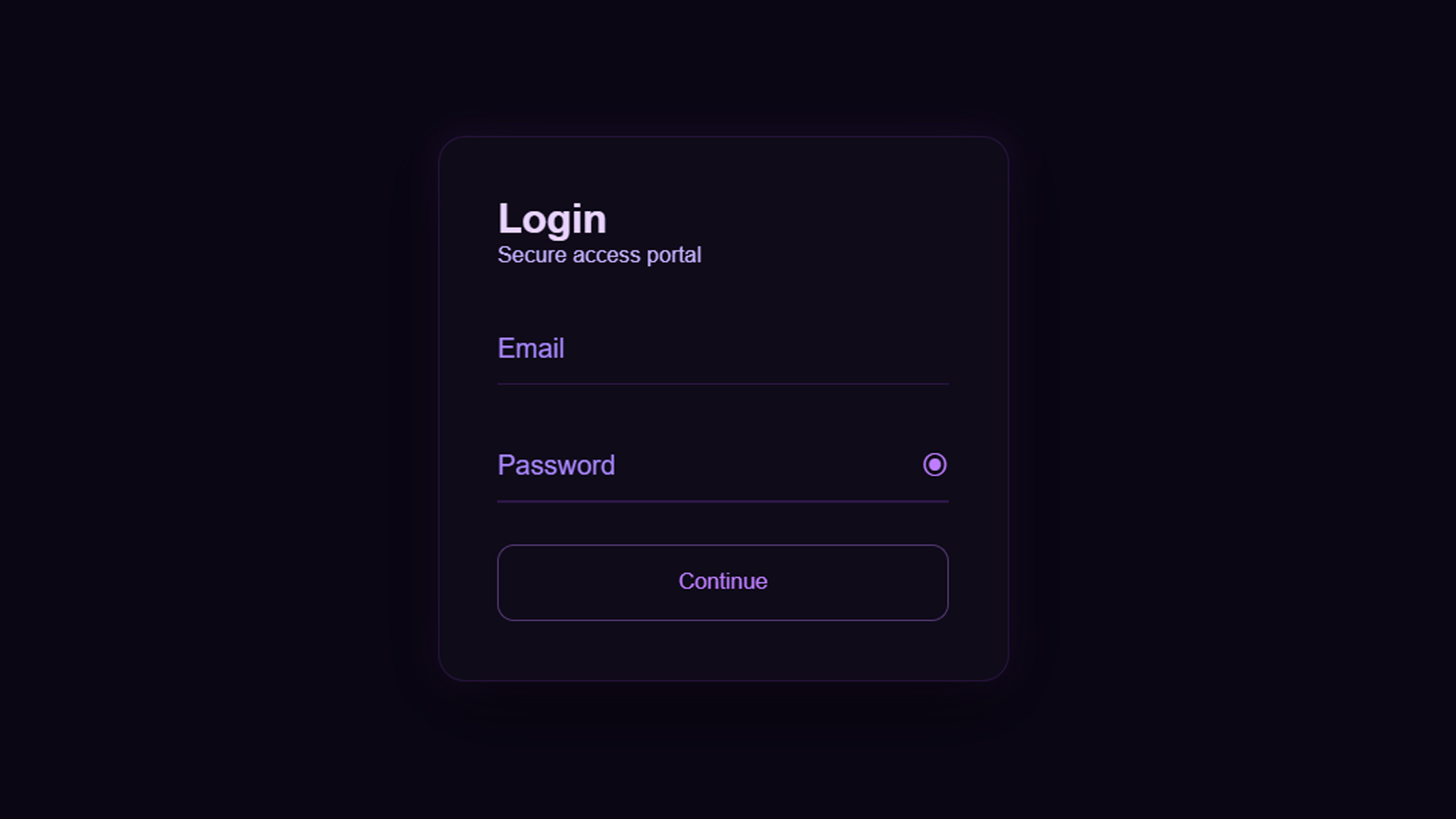 Minimal Login Form